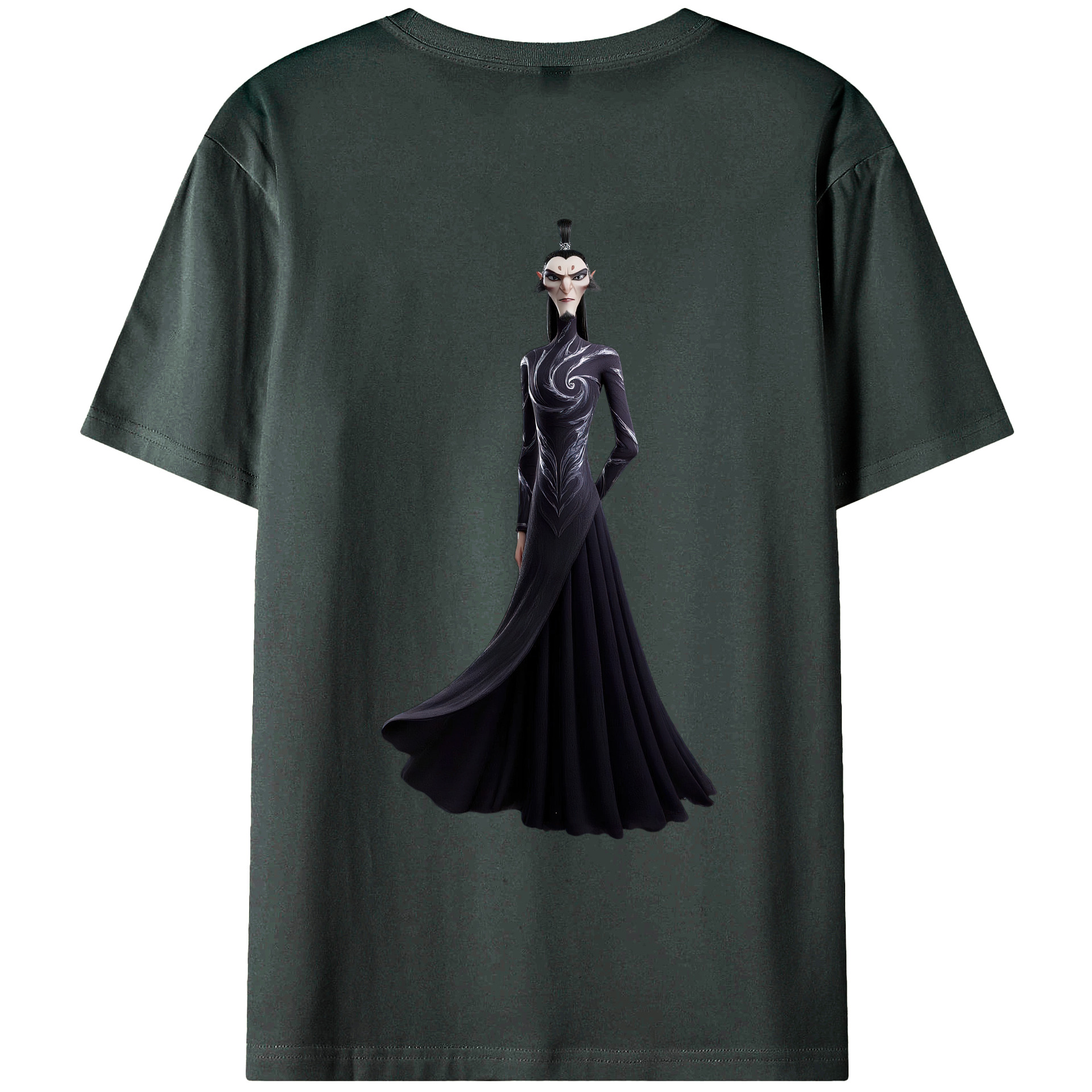 （画像用） Ne Zha 2 ナタ 魔童の大暴れ 綿100％ メンズ半袖Tシャツ（バックプリント） 通気性
